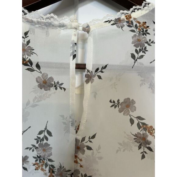 Umgee Womens Small Sheer Top Boho Cottagecore Coquette - Picture 6 of 7